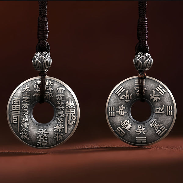 Mountain Spirit Coin Bagua Pendant Necklace